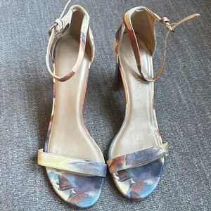 Stuart Weitzman Multicolor Ankle Strap Heels